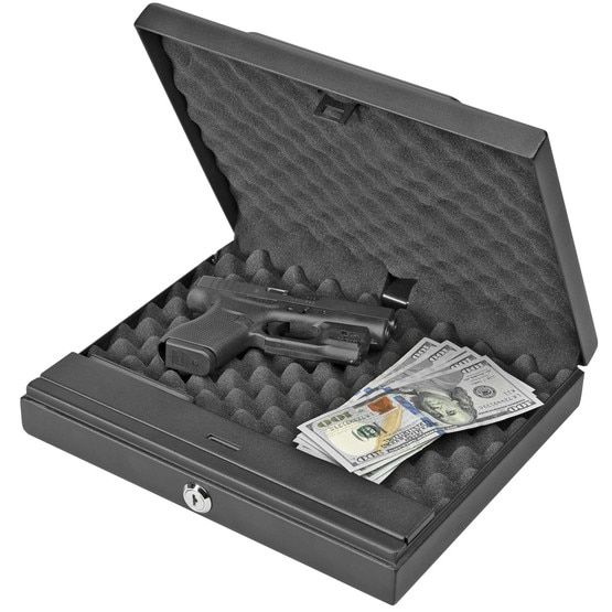 Bulldog Cases Magnum Top Load LED Digital Gun Vault features backlit access buttons and 16 gauge steel